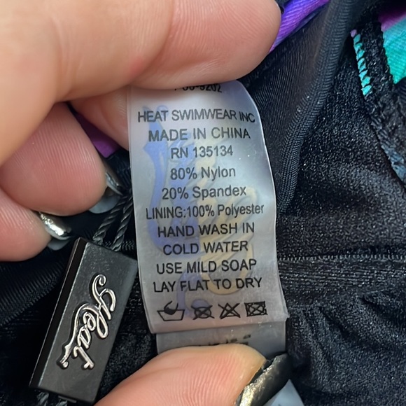 NWT Heat Paradise Nights Womens Bikini High Waist Two Piece Swimsuit 18W PLUS - Picture 8 of 13